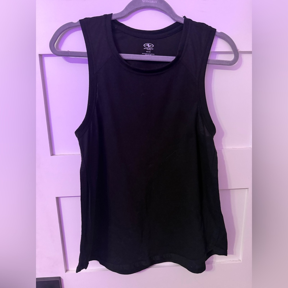 Athletic Works Black Racerback Performance Tank